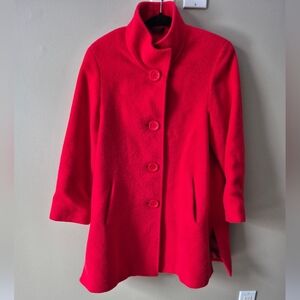 Cinzia Rocco Icons Alpaca Wool Blend Peacoat. Red Size 6